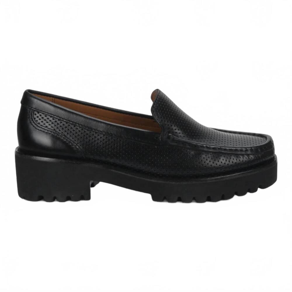 NEW BRUNO MENEGATTI women's carrera leather loafer in black